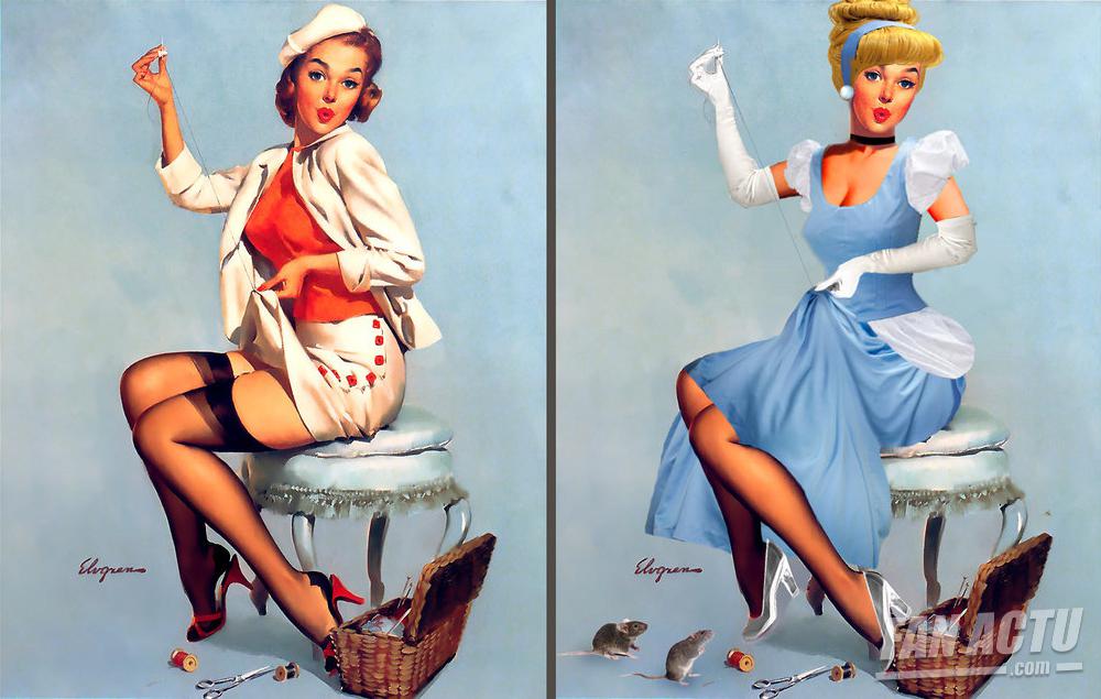 Les Princesses Disney Transformées En Pin Up Et Vice Versa