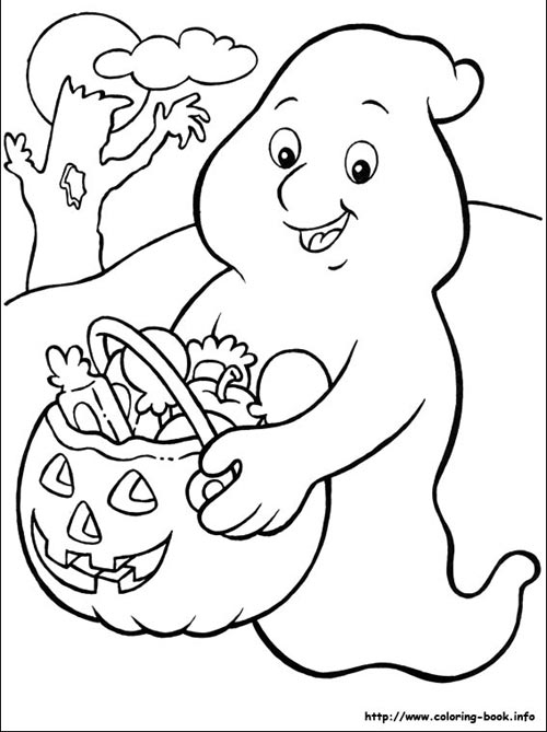 Coloriage De Fantome A Imprimer